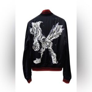 SAINT LAURENT
SS15 Mr X embellished sequin satin bomber jacket sz46 Small